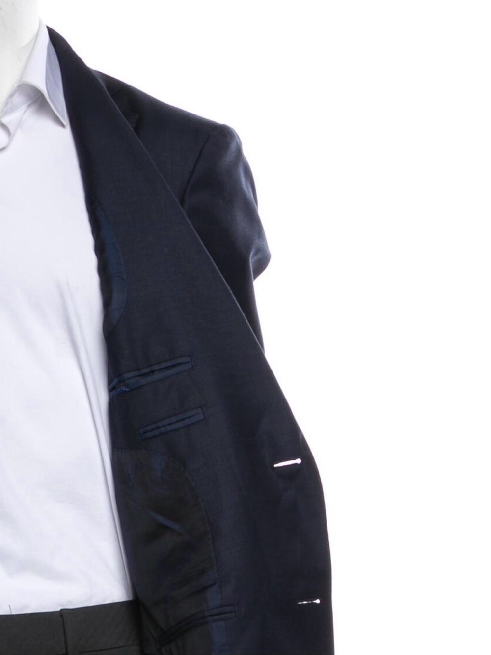 Salvatore Ferragamo Navy Single-Breasted Wool Suit - Picture 4 of 6